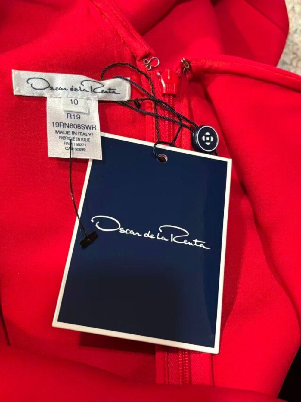 NWT. $2990 Oscar de la Renta Bateau Neckline Midi Length Dress Size:10 - Picture 9 of 13